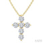 6 Stone Cross Diamond Fashion Pendant