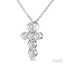 6 Stone Cross Diamond Fashion Pendant