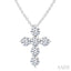 6 Stone Cross Diamond Fashion Pendant