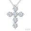 6 Stone Cross Diamond Fashion Pendant