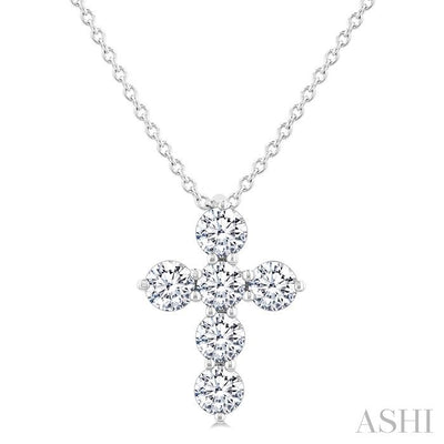 6 Stone Cross Diamond Fashion Pendant