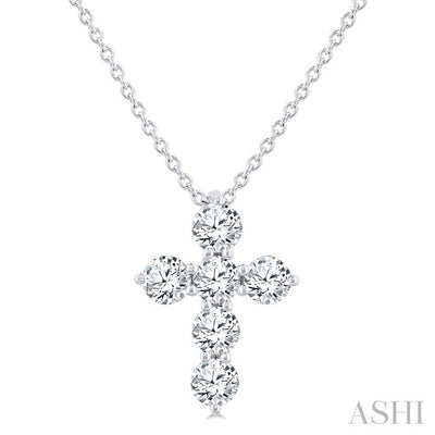 6 Stone Cross Diamond Fashion Pendant