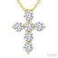 6 Stone Cross Diamond Fashion Pendant