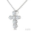 6 Stone Cross Diamond Fashion Pendant