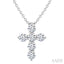 6 Stone Cross Diamond Fashion Pendant