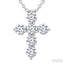 6 Stone Cross Diamond Fashion Pendant
