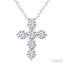 6 Stone Cross Diamond Fashion Pendant