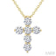 6 Stone Cross Diamond Fashion Pendant