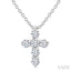 6 Stone Cross Diamond Fashion Pendant
