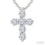 6 Stone Cross Diamond Fashion Pendant