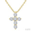 6 Stone Cross Diamond Fashion Pendant