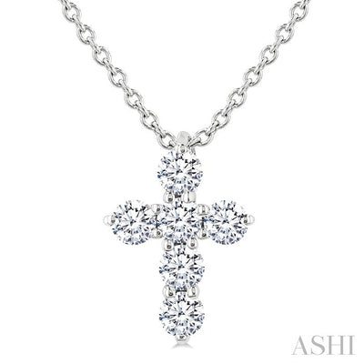 6 Stone Cross Diamond Fashion Pendant