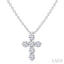 6 Stone Cross Diamond Fashion Pendant