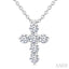 6 Stone Cross Diamond Fashion Pendant
