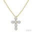 6 Stone Cross Diamond Fashion Pendant