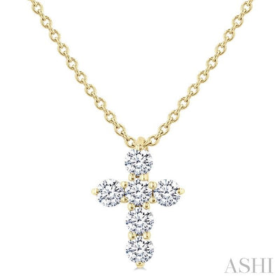 6 Stone Cross Diamond Fashion Pendant