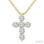 6 Stone Cross Diamond Fashion Pendant