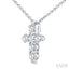 6 Stone Cross Diamond Fashion Pendant