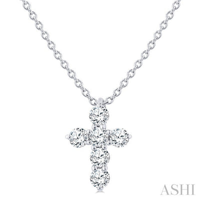 6 Stone Cross Diamond Fashion Pendant