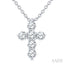 6 Stone Cross Diamond Fashion Pendant
