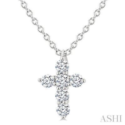 6 Stone Cross Diamond Fashion Pendant