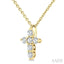6 Stone Cross Diamond Fashion Pendant