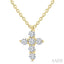 6 Stone Cross Diamond Fashion Pendant