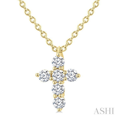 6 Stone Cross Diamond Fashion Pendant