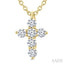 6 Stone Cross Diamond Fashion Pendant