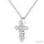 6 Stone Cross Diamond Fashion Pendant