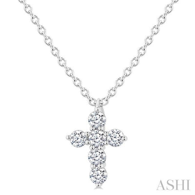 6 Stone Cross Diamond Fashion Pendant