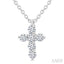 6 Stone Cross Diamond Fashion Pendant