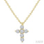 6 Stone Cross Diamond Fashion Pendant