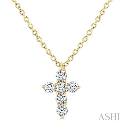 6 Stone Cross Diamond Fashion Pendant