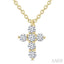 6 Stone Cross Diamond Fashion Pendant