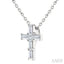 Cross Petite Diamond Fashion Pendant