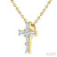 Cross Petite Diamond Fashion Pendant