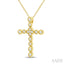 Bubble Cross Diamond Fashion Pendant