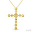 Bubble Cross Diamond Fashion Pendant