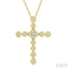 Bubble Cross Diamond Fashion Pendant