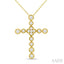 Bubble Cross Diamond Fashion Pendant