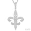 Fleur De Lis Diamond Pendant