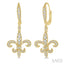 Fleur De Lis Diamond Earrings