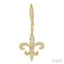 Fleur De Lis Diamond Earrings