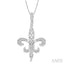 Fleur De Lis Diamond Pendant