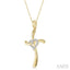 Cross & Heart Shape Diamond Fashion Pendant