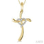 Cross & Heart Shape Diamond Fashion Pendant