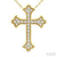 Cross Petite Diamond Fashion Pendant