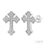 Cross Petite Diamond Fashion Earrings