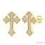 Cross Petite Diamond Fashion Earrings